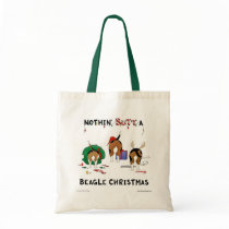 Nothin' Butt A Beagle Christmas Tote Bag