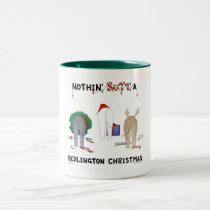 Nothin' Butt A Bedlington Christmas mugs