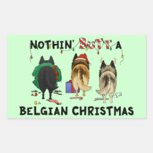 Nothin' Butt A Belgian Christmas Sticker