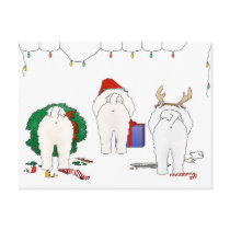 Nothin' Butt A Bichon Christmas postcards