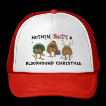 Nothin' Butt A Bloodhound Christmas hats