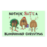 Nothin' Butt A Bloodhound Christmas Rectangle Stickers