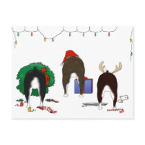 Nothin' Butt A Boston Terrier Christmas Post Card