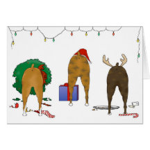 Nothin' Butt A Boxer Christmas Greeting Card