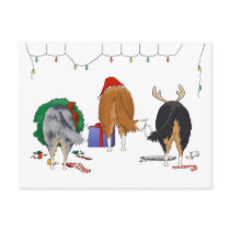 Nothin' Butt A Collie Christmas postcards