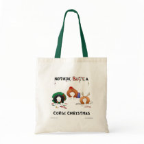 Nothin' Butt A Corgi Christmas Canvas Bags