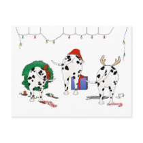 Nothin' Butt A Dalmatian Christmas postcards