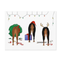 Nothin' Butt A Doberman Christmas postcards