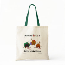 Nothin' Butt A Doxie Christmas Canvas Bags