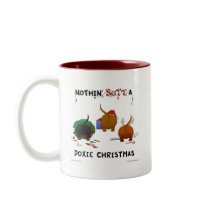Nothin' Butt A Doxie Christmas mugs
