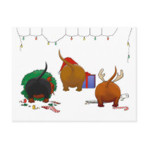 Nothin' Butt A Doxie Christmas postcards