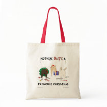 Nothin' Butt A Frenchie Christmas Canvas Bags