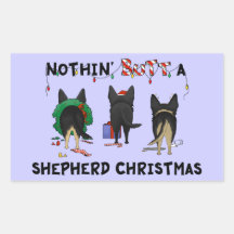 Nothin' Butt A German Shepherd Christmas Rectangular Sticker