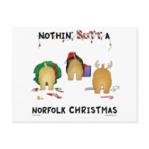 Nothin' Butt A Norfolk Christmas postcards by NothinButtDogs Nothin' Butt A Norfolk Christmas postcards