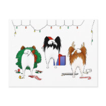 Nothin' Butt A Papillon Christmas Post Cards