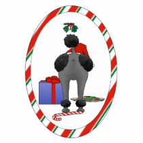 Nothin' Butt A Poodle Christmas Ornament photo sculptures