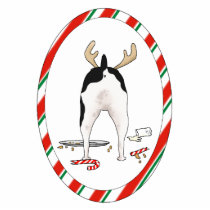 Nothin' Butt A Rat Terrier Christmas Ornament photo sculptures