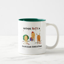 Nothin' Butt A Rhodesian Christmas mugs