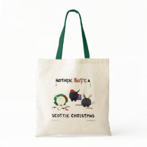Nothin' Butt A Scottie Christmas Canvas Bag