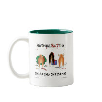 Nothin' Butt A Shiba Inu Christmas Mug