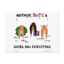 Nothin' Butt A Shiba Inu Christmas postcards