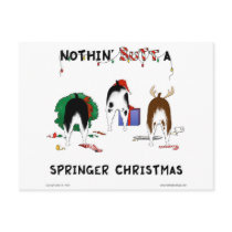 Nothin' Butt A Springer Christmas postcards