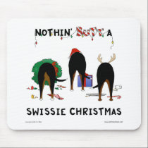 Nothin' Butt A Swissie Christmas mousepads