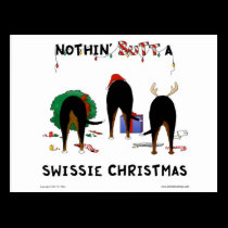 Nothin' Butt A Swissie Christmas postcards