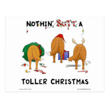 Nothin' Butt A Toller Christmas Postcard
