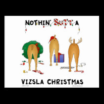 Nothin' Butt A Vizsla Christmas postcards