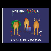 Nothin' Butt A Vizsla Christmas postcards