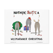 Nothin' Butt A Weimaraner Christmas Post Cards