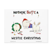Nothin' Butt A Westie Christmas Post Cards
