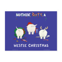 Nothin' Butt A Westie Christmas postcards