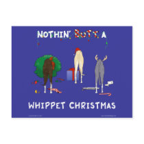 Nothin' Butt A Whippet Christmas postcards