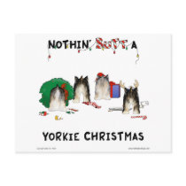 Nothin' Butt A Yorkie Christmas postcards
