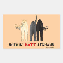Nothin' Butt Afghans Rectangle Stickers
