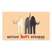 Nothin' Butt Afghans Rectangle Stickers