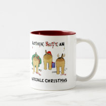 Nothin' Butt An Airedale Christmas mugs
