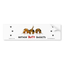 Nothin' Butt Bassets bumper stickers