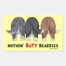 Nothin' Butt Beardies Sticker