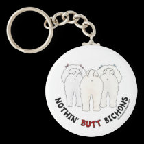 Nothin' Butt Bichons keychains