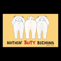 Nothin' Butt Bichons stickers