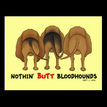 Nothin' Butt Bloodhounds postcards