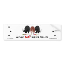 Nothin' Butt Border Collies Bumper Sticker bumper stickers