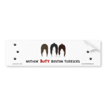 Nothin' Butt Boston Terriers Bumper Sticker bumper stickers