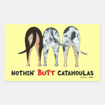 Nothin' Butt Catahoulas Rectangle Sticker