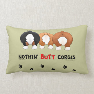 corgi butt throw pillow