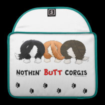 Nothin' Butt Corgis macbook sleeves