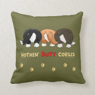 corgi butt throw pillow